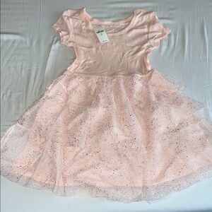 GAP Pink and Orange Tiered Sundress with Cap Sleeves